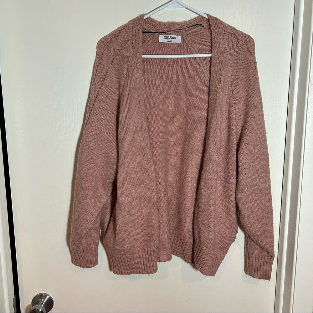 Double Zero rose‎ pink open cardigan small